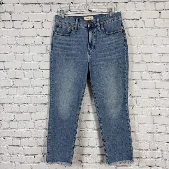 Madewell Jeans Womens 29 Petite The Perfect Vintage Straight Leg Ainsworth Wash - Picture 3 of 14